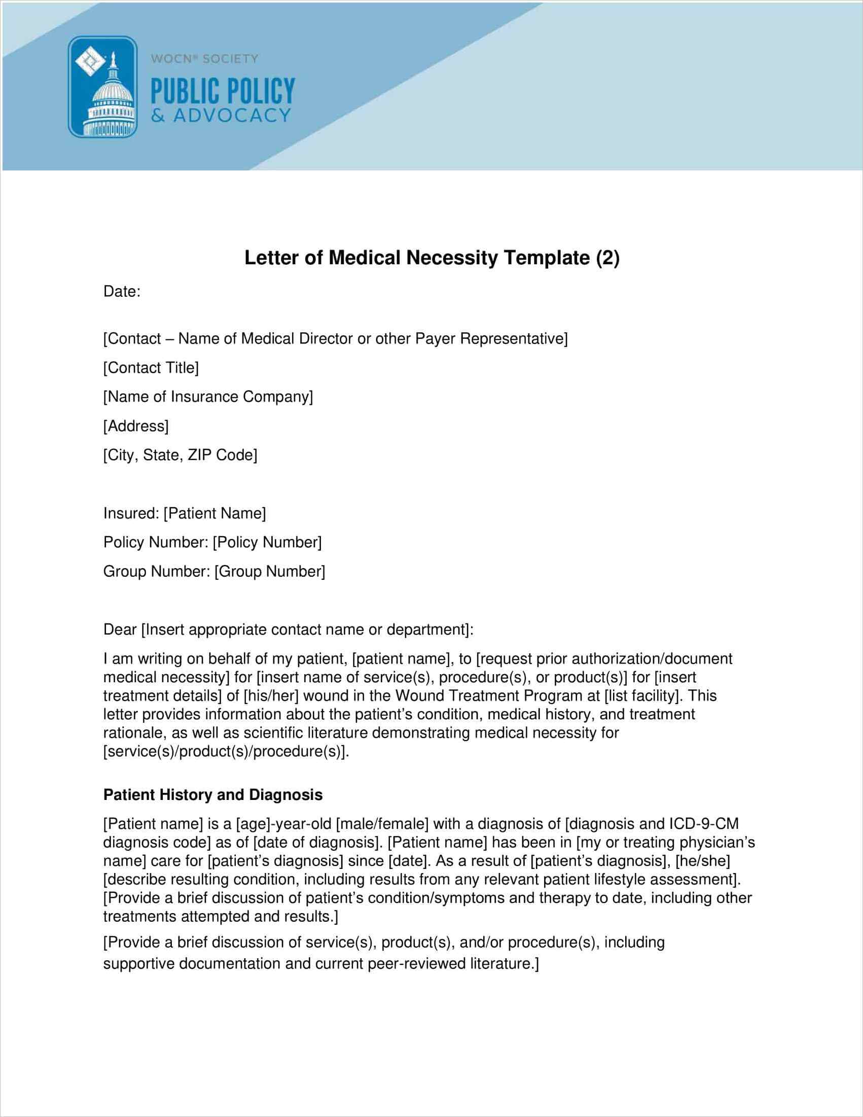 Letter of Medical Necessity Template Example Letter of Medical Necessity Template Example