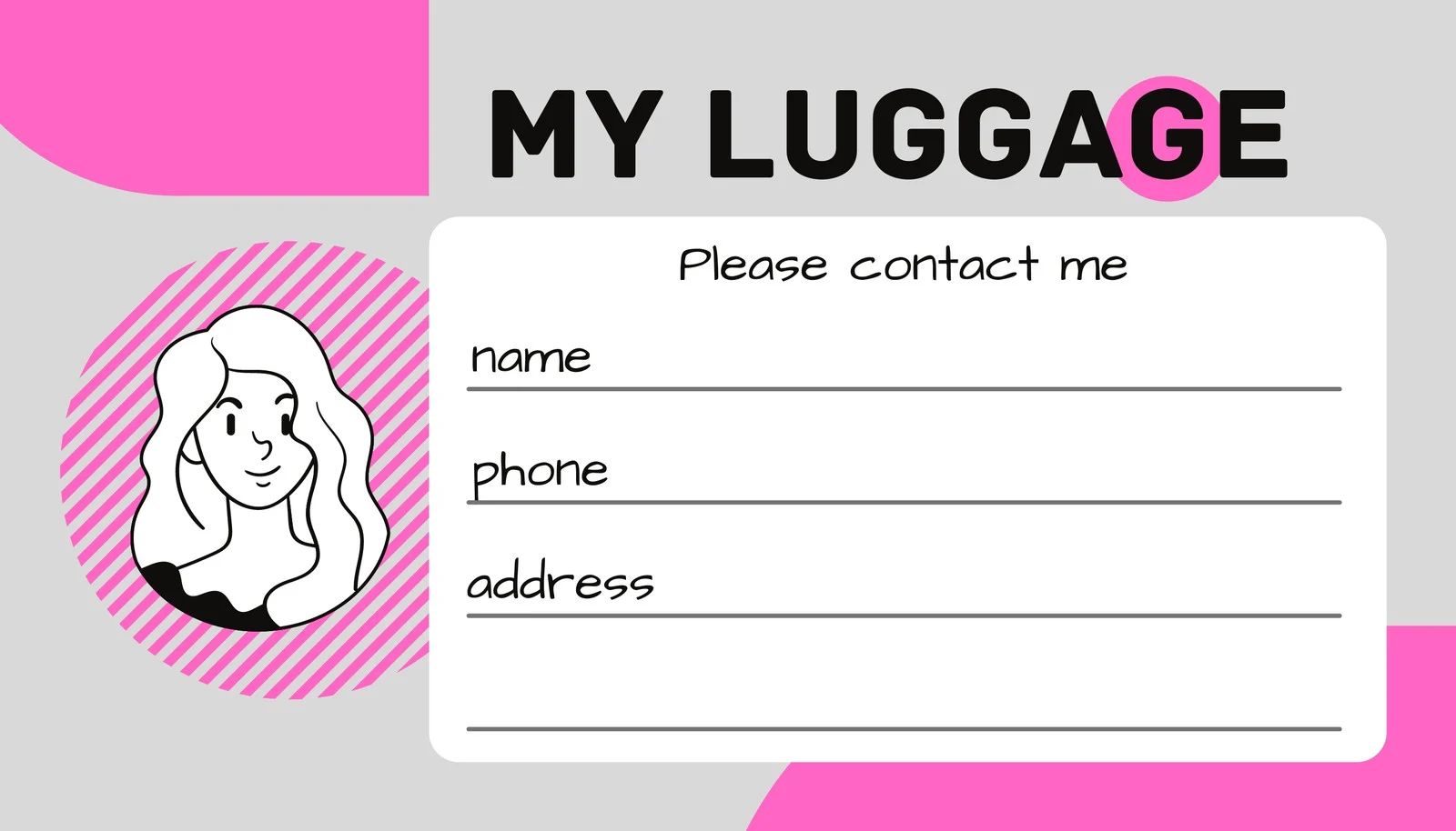 Luggage Tag Template Example Luggage Tag Template Example