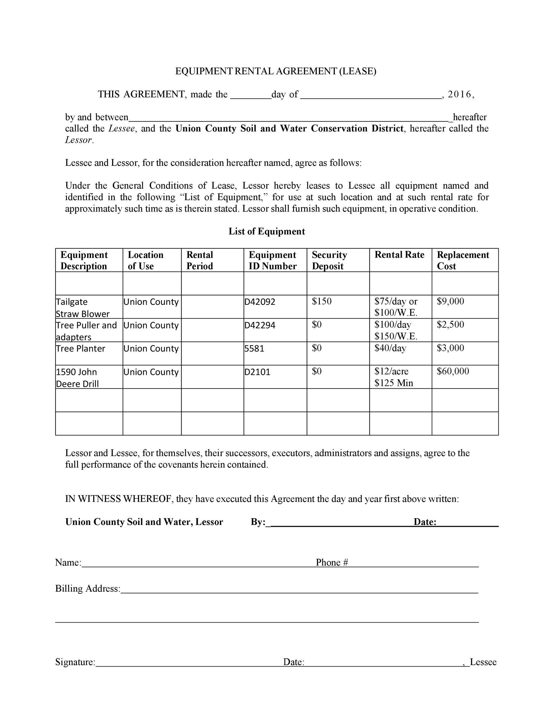 Machine Lease Agreement Template Example Machine Lease Agreement Template Example