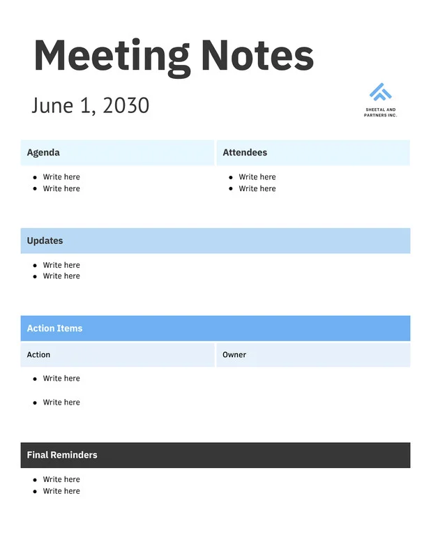 Meeting Summary Template Example Meeting Summary Template Example