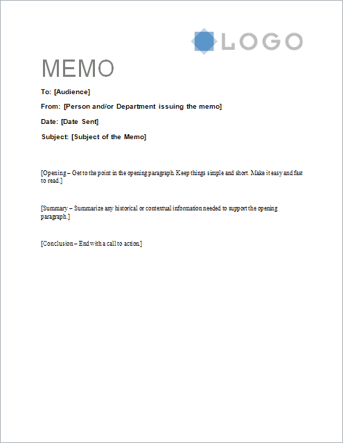 Memo Format Template
