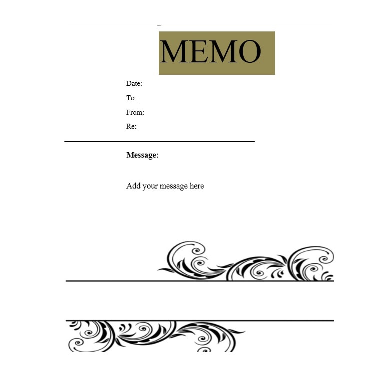 Memo Format Template