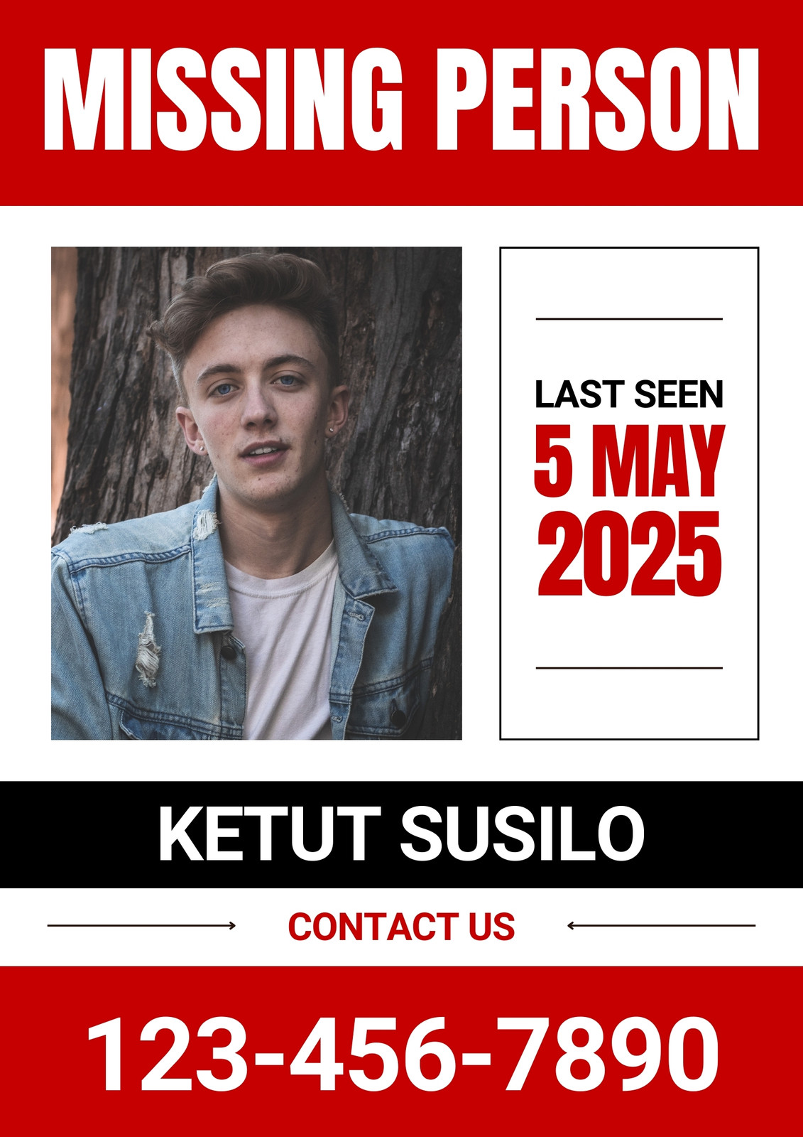 Missing Person Poster Template Example Missing Person Poster Template Example