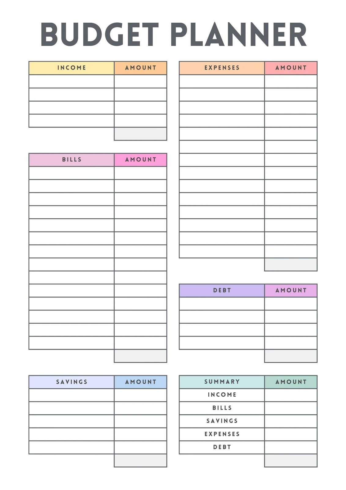 Monthly Budget Planner Template Sample Monthly Budget Planner Template Sample