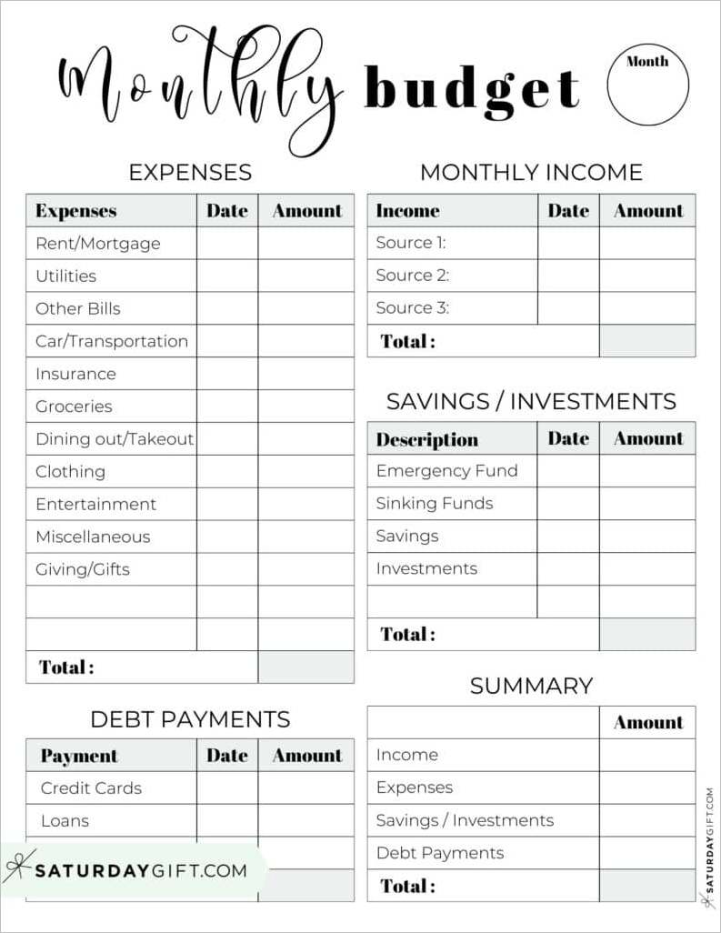 Monthly Budget Planner Template Monthly Budget Planner Template