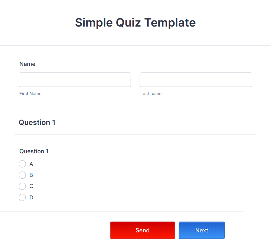 Multiple Choice Test Template