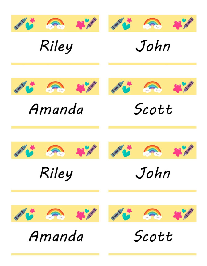 Name Tag Example Name Tag Example