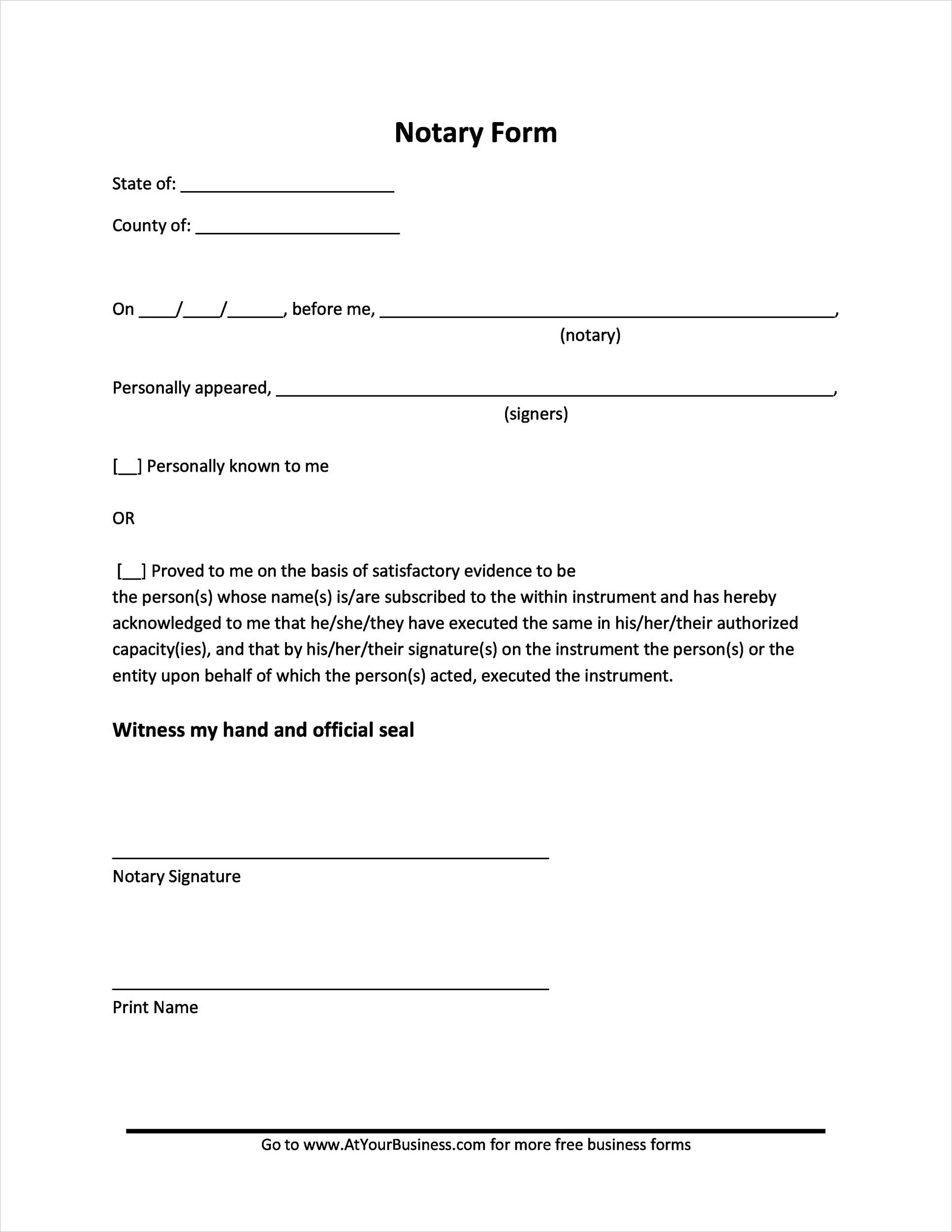 Notarized Letter Template Example Notarized Letter Template Example
