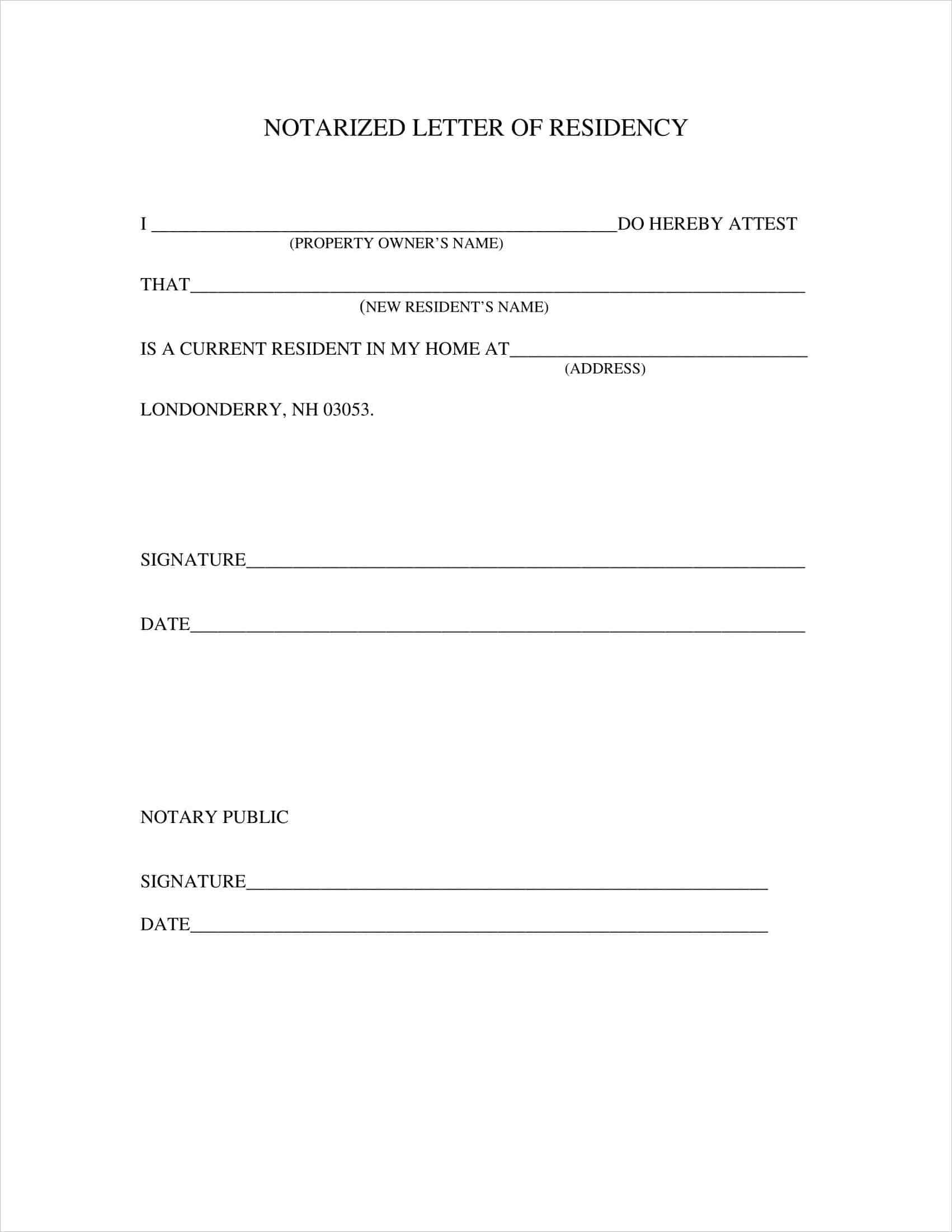 Notarized Letter Template Sample Notarized Letter Template Sample