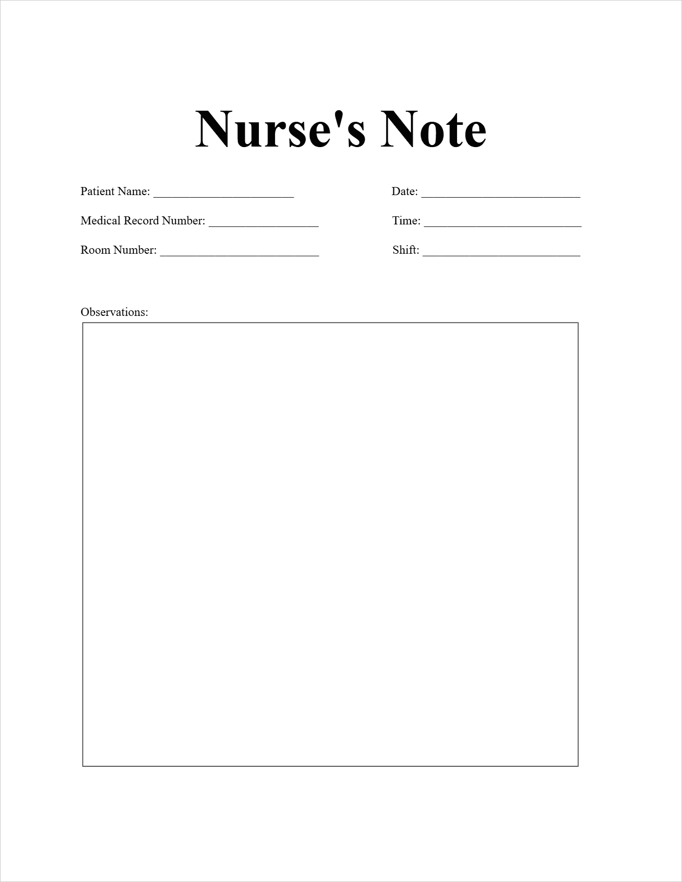 Nursing Notes Template Sample Nursing Notes Template Sample