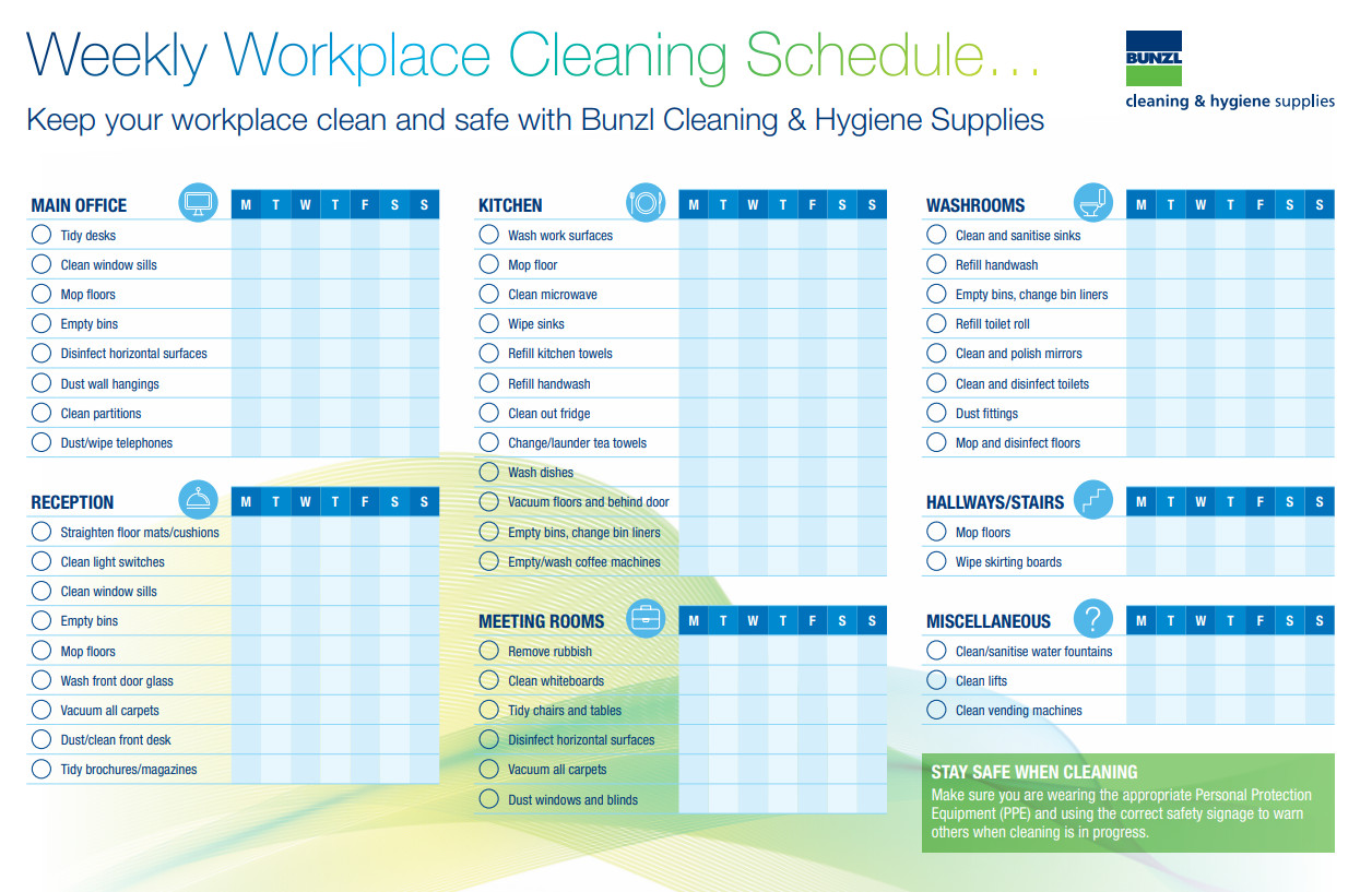 Office Cleaning Schedule Template