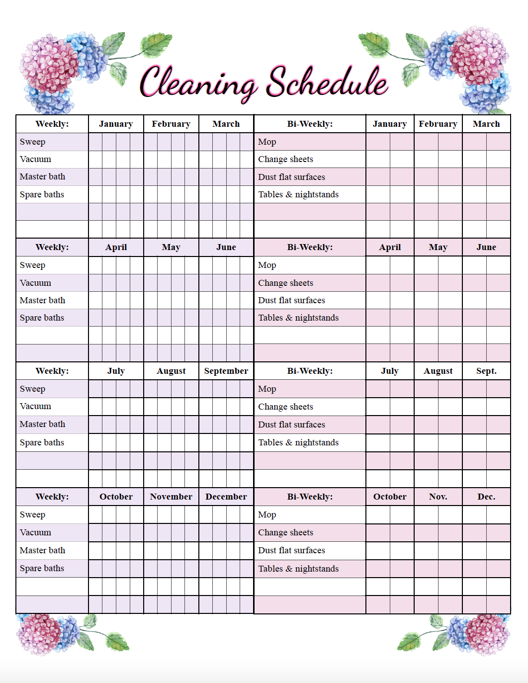 Office Sanitizing Schedule Template Sample Office Sanitizing Schedule Template Sample