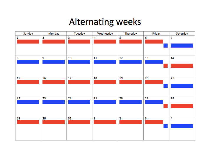 Parenting Schedule Template