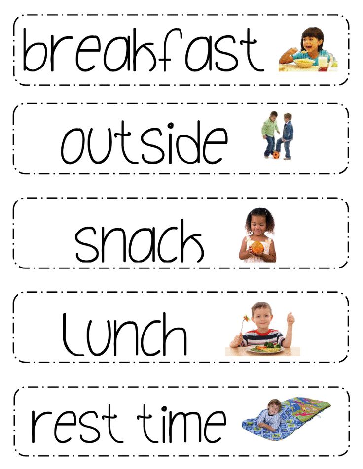 Preschool Schedule Template