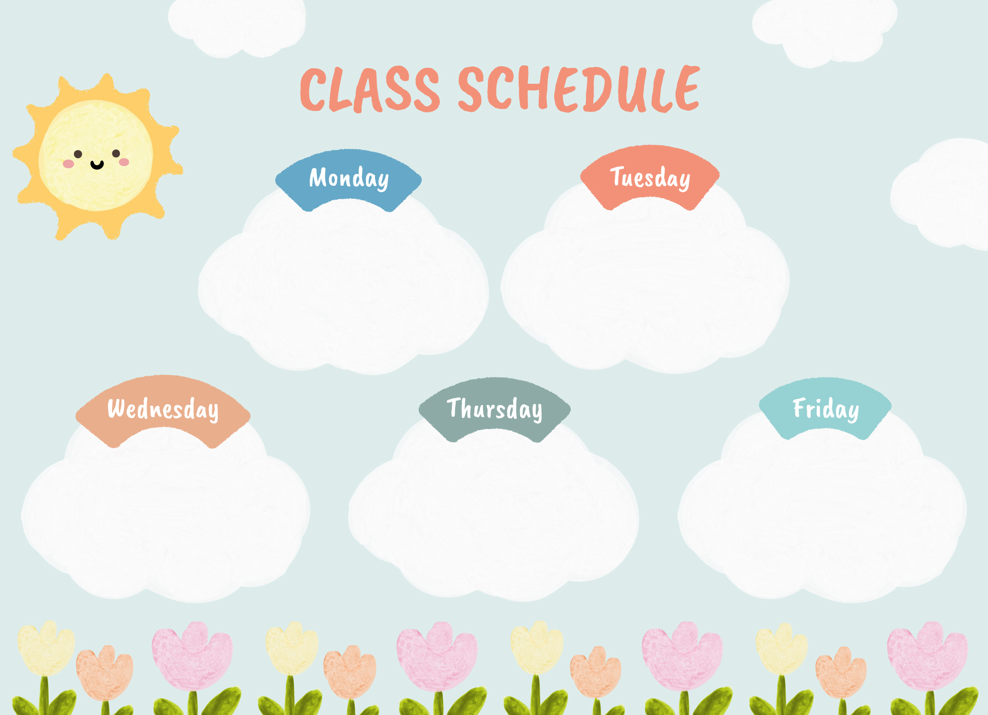 Preschool Schedule Template