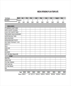 Advertising Timetable Advertising Schedule Template (Word)