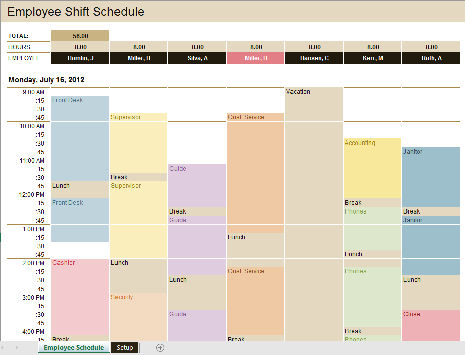 Production Shift Schedule Template Production Shift Schedule Template