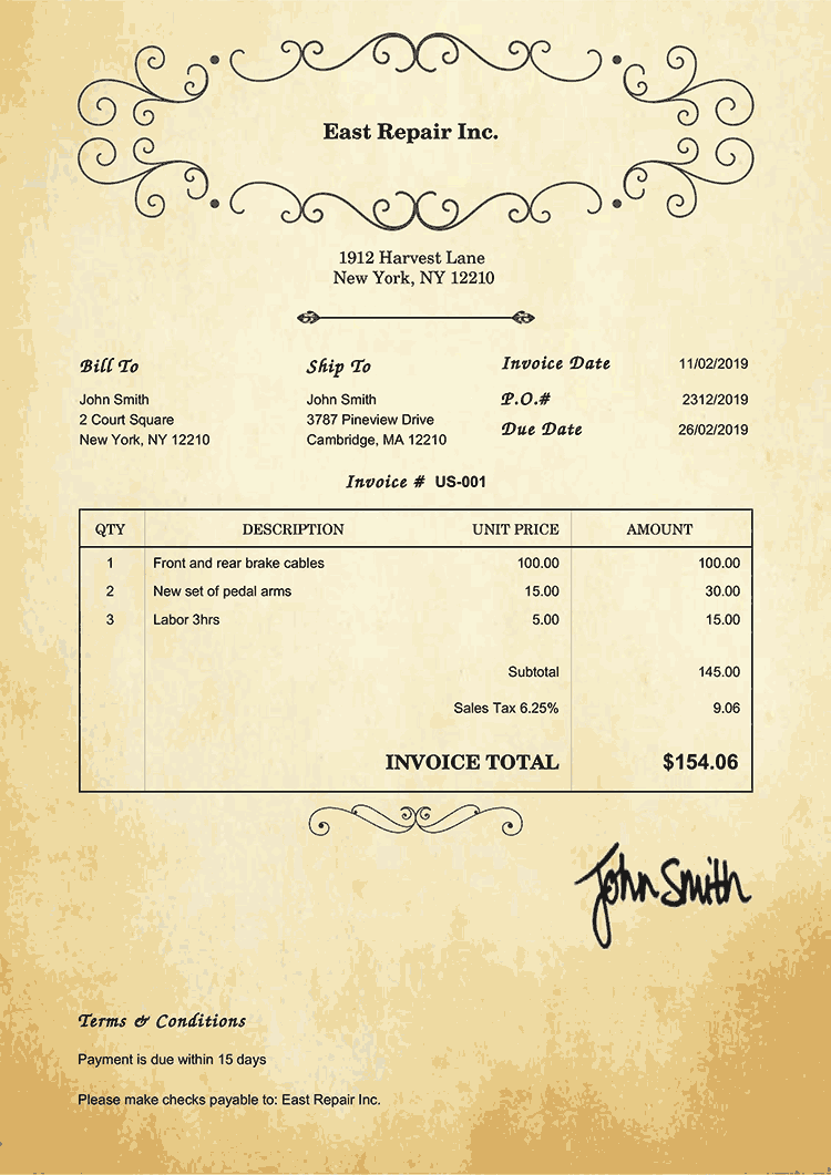 Professional Invoice Template