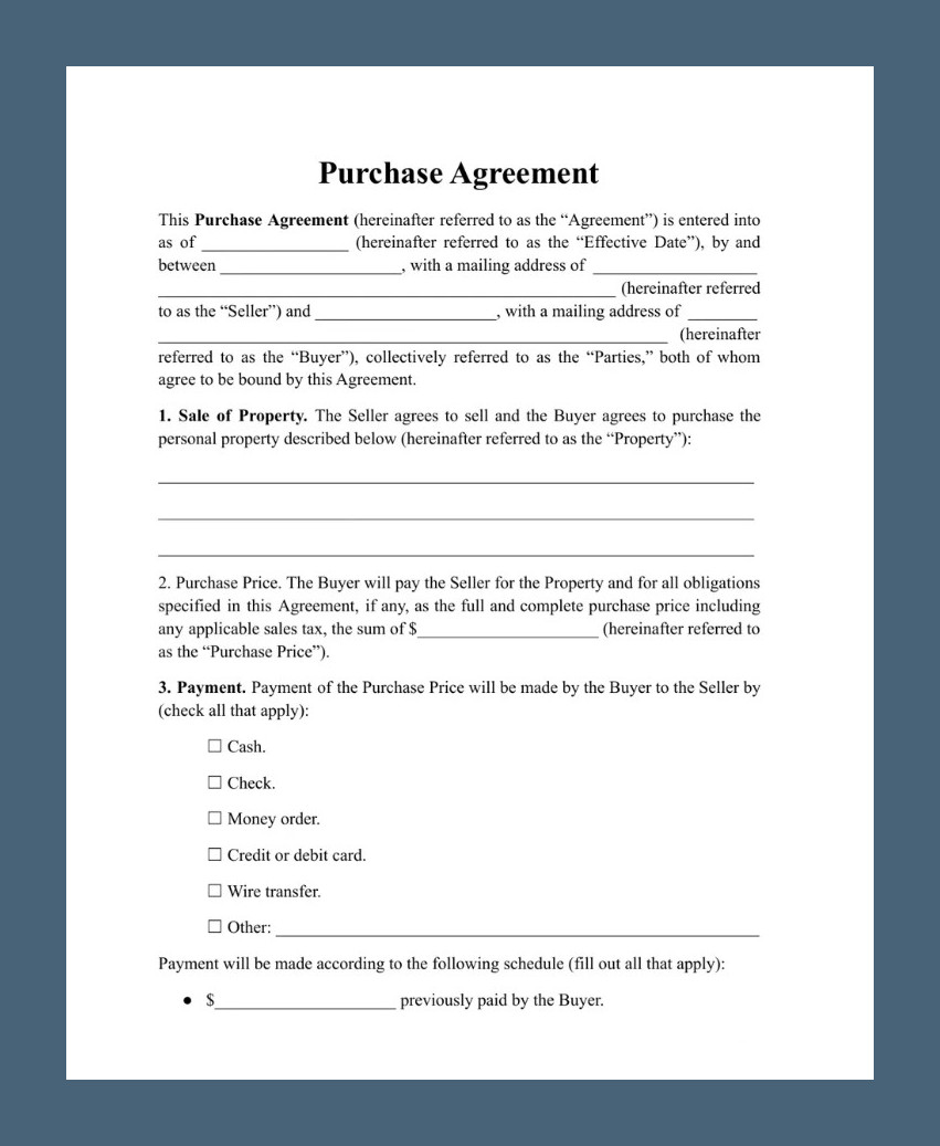 Sample Purchasing Contract Template Sample Purchasing Contract Template
