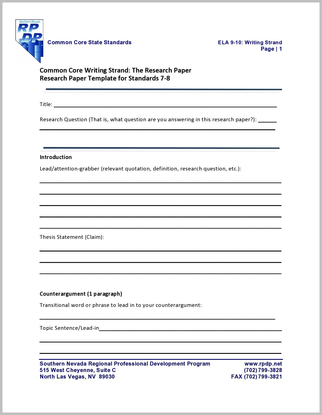 Sample Research Paper Template Sample Research Paper Template