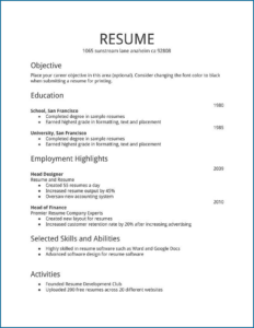 Editable Basic Resume Template (Word)