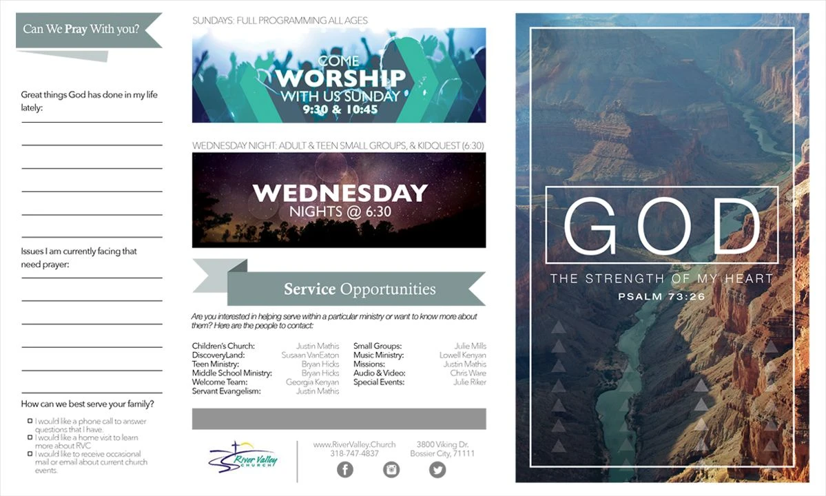 Sample of Church Bulletin Template