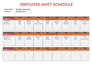 Employee Shift Schedule Template (Excel)