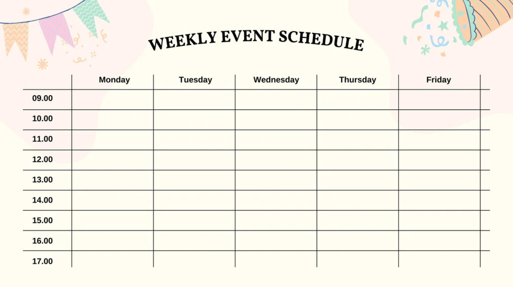 Event Schedule Template (Excel)