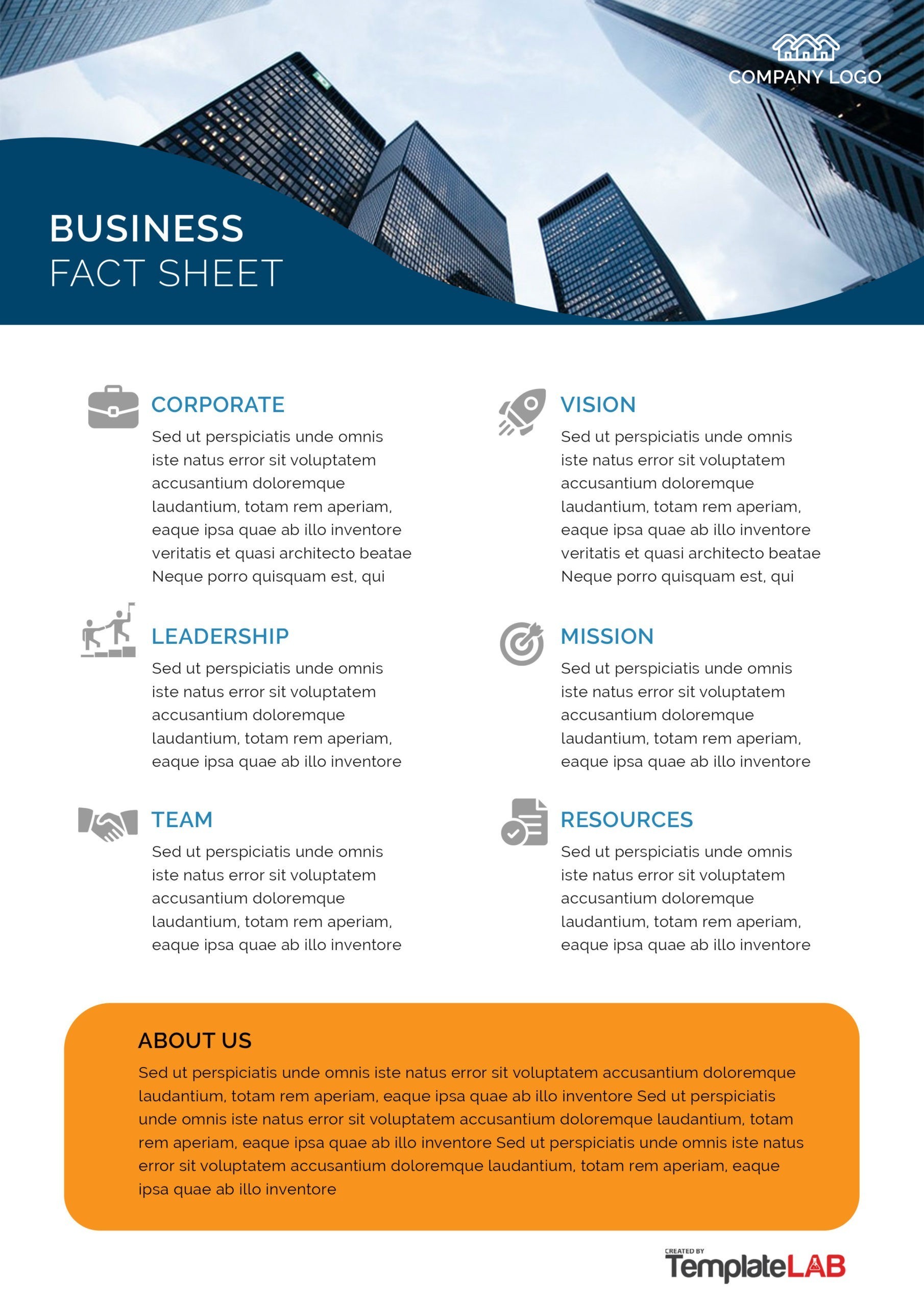 Sample of Fact Sheet Template