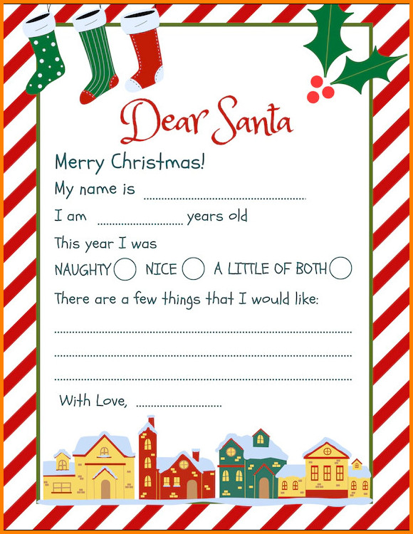Sample of Father Christmas Letter Template Sample of Father Christmas Letter Template