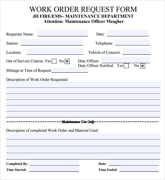 Service Order Template