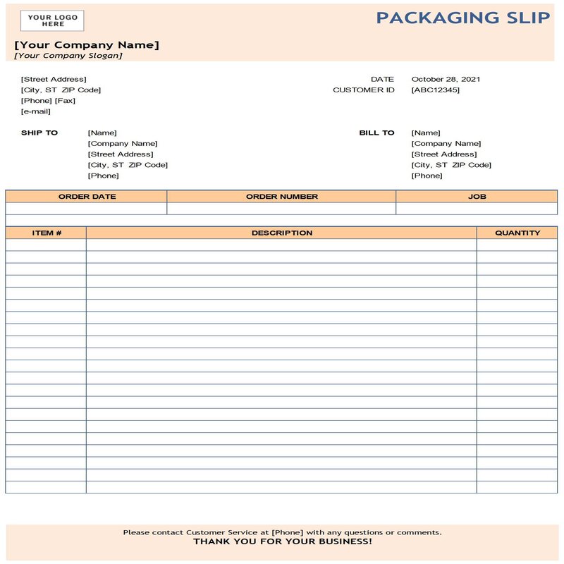 Short Form Bill of Lading Template