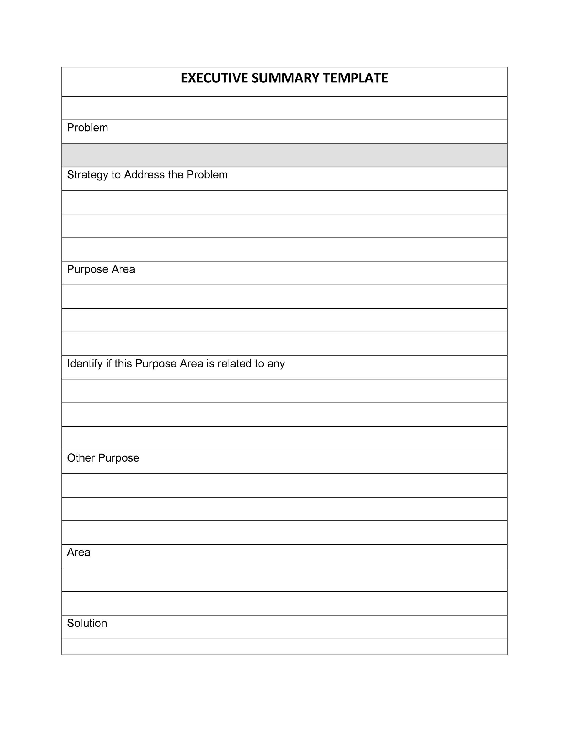 Simple Executive Summary Template Simple Executive Summary Template