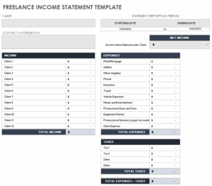 Simple Income Statement Template (Excel)