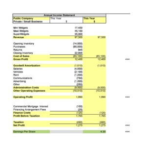 Simple Income Statement Template (Excel)