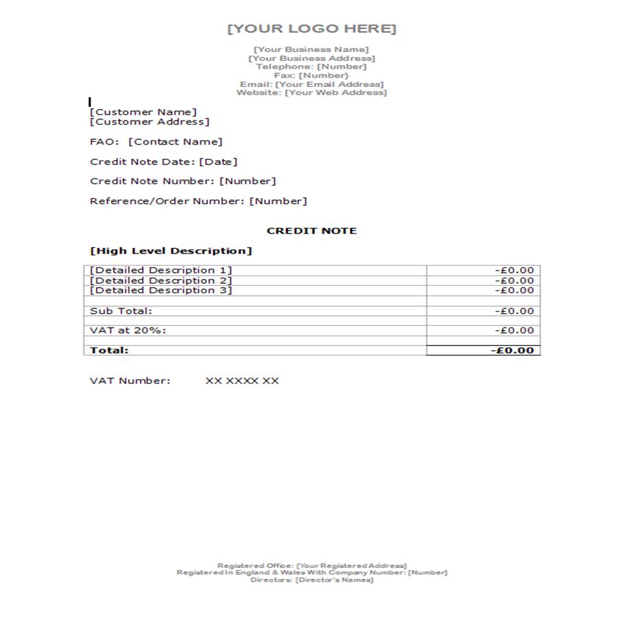 Standard Invoice Template