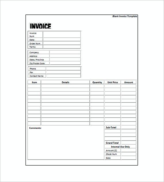 Standard Invoice Template