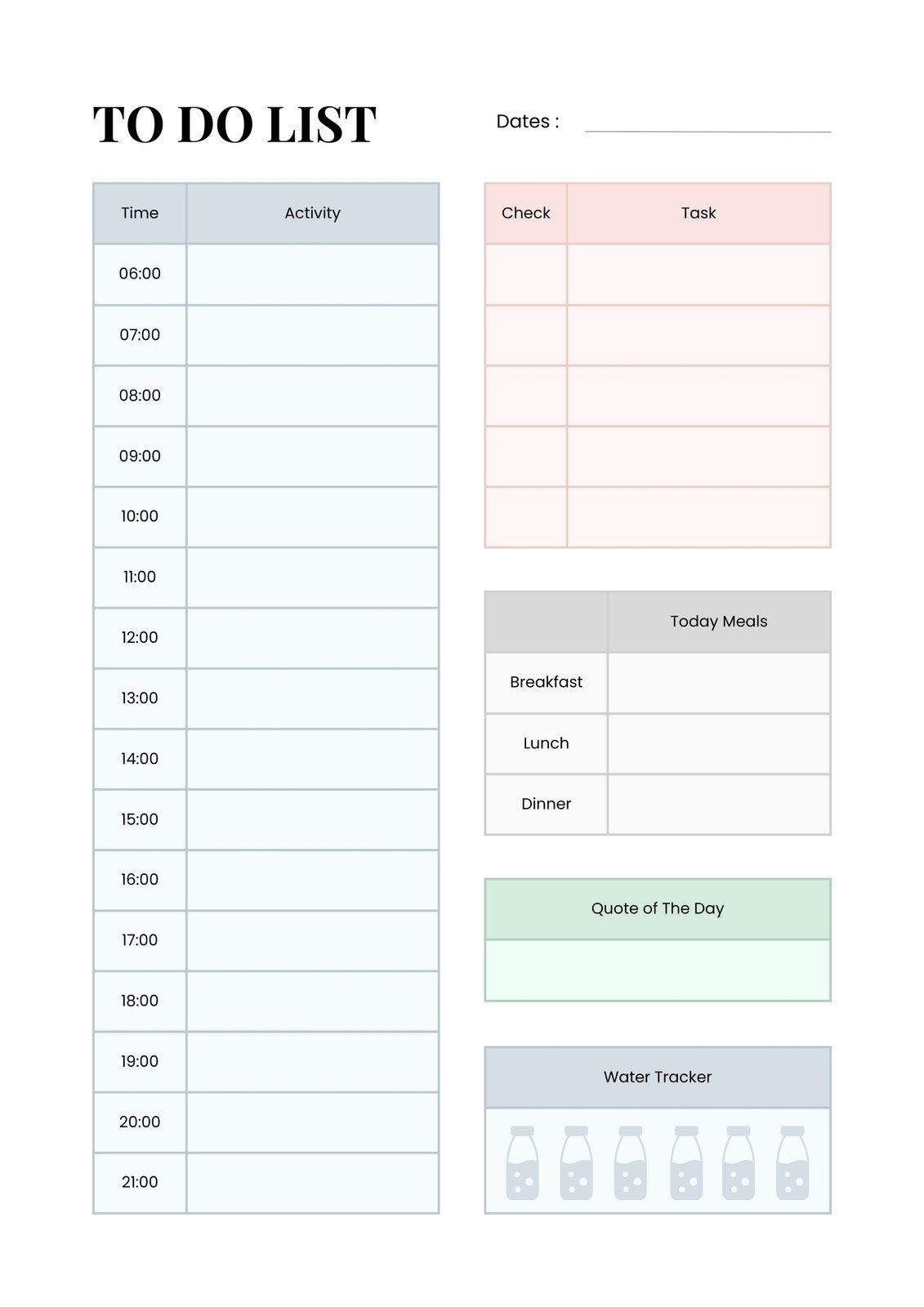 Task List Template