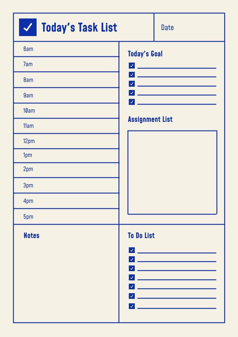 Task List Template