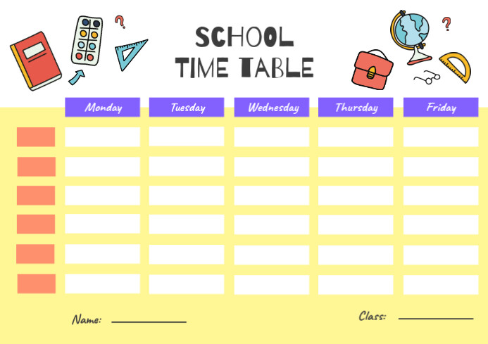 Teaching Schedule Template