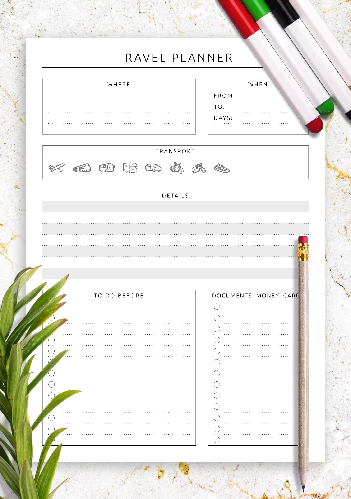 Vacation Planner Template