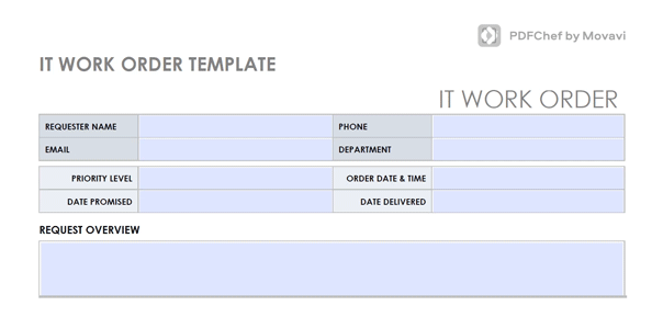 Work Order Template