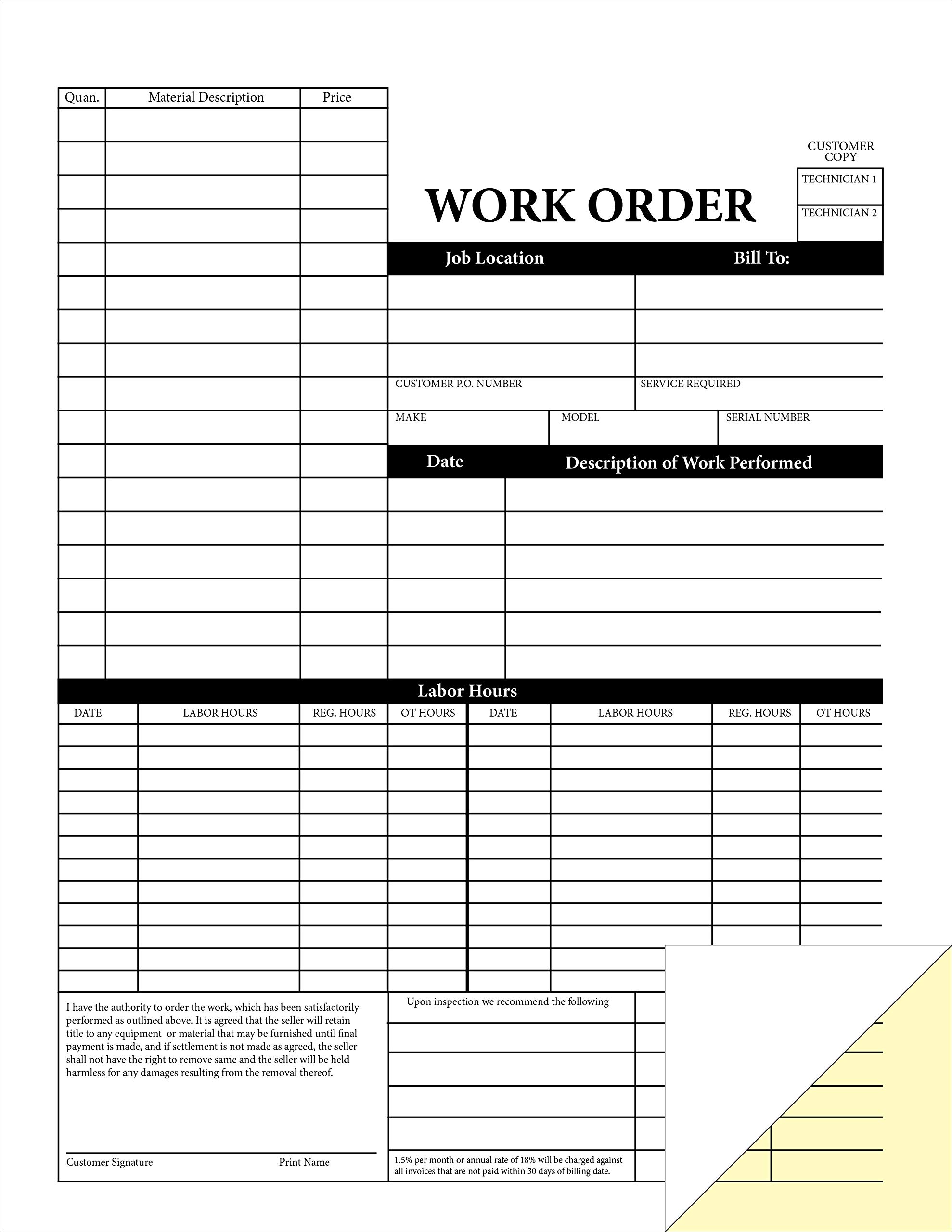 Work Order Template