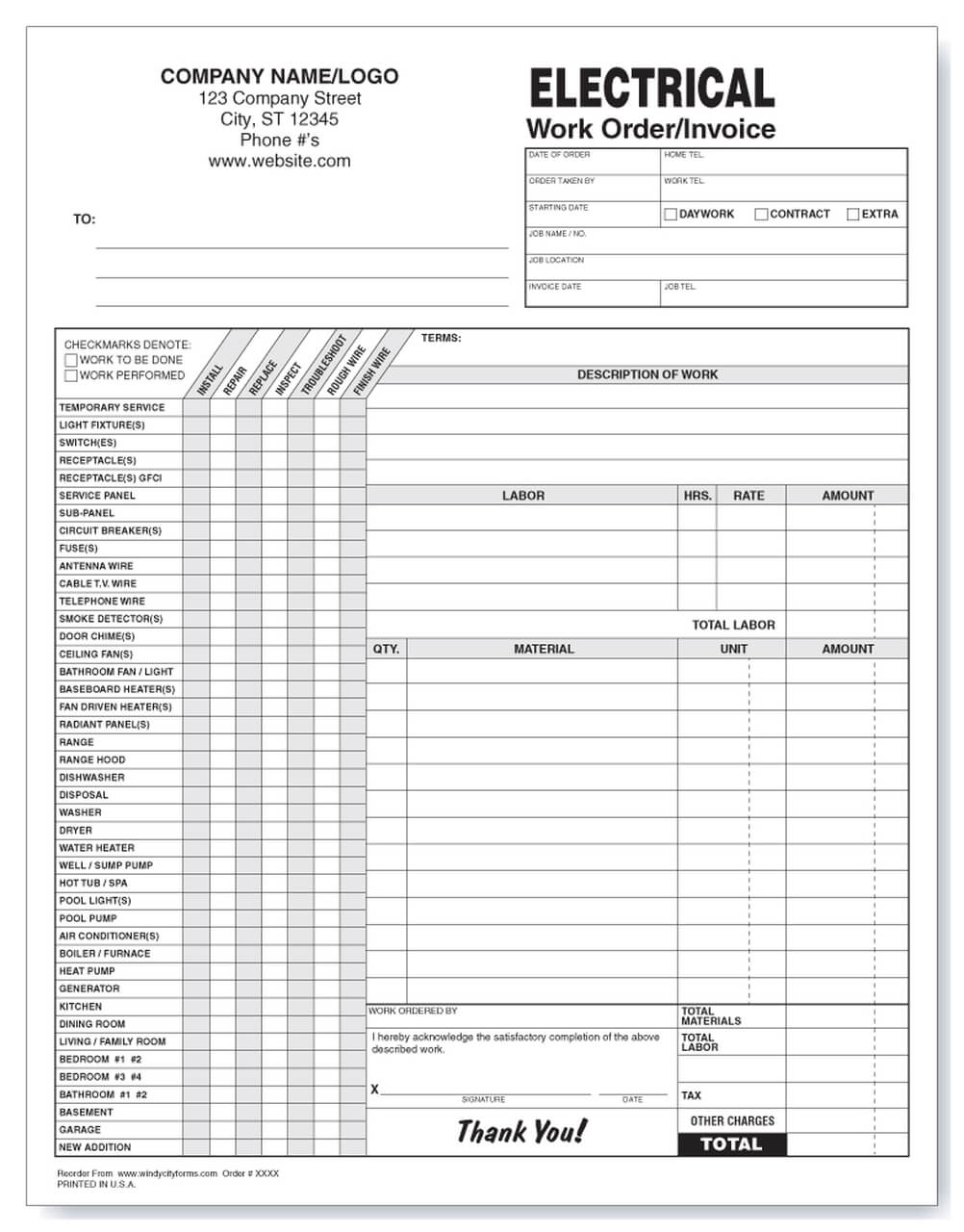 Work Order Template