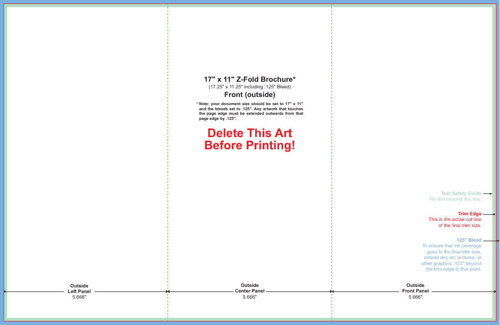 Z Fold Brochure Template