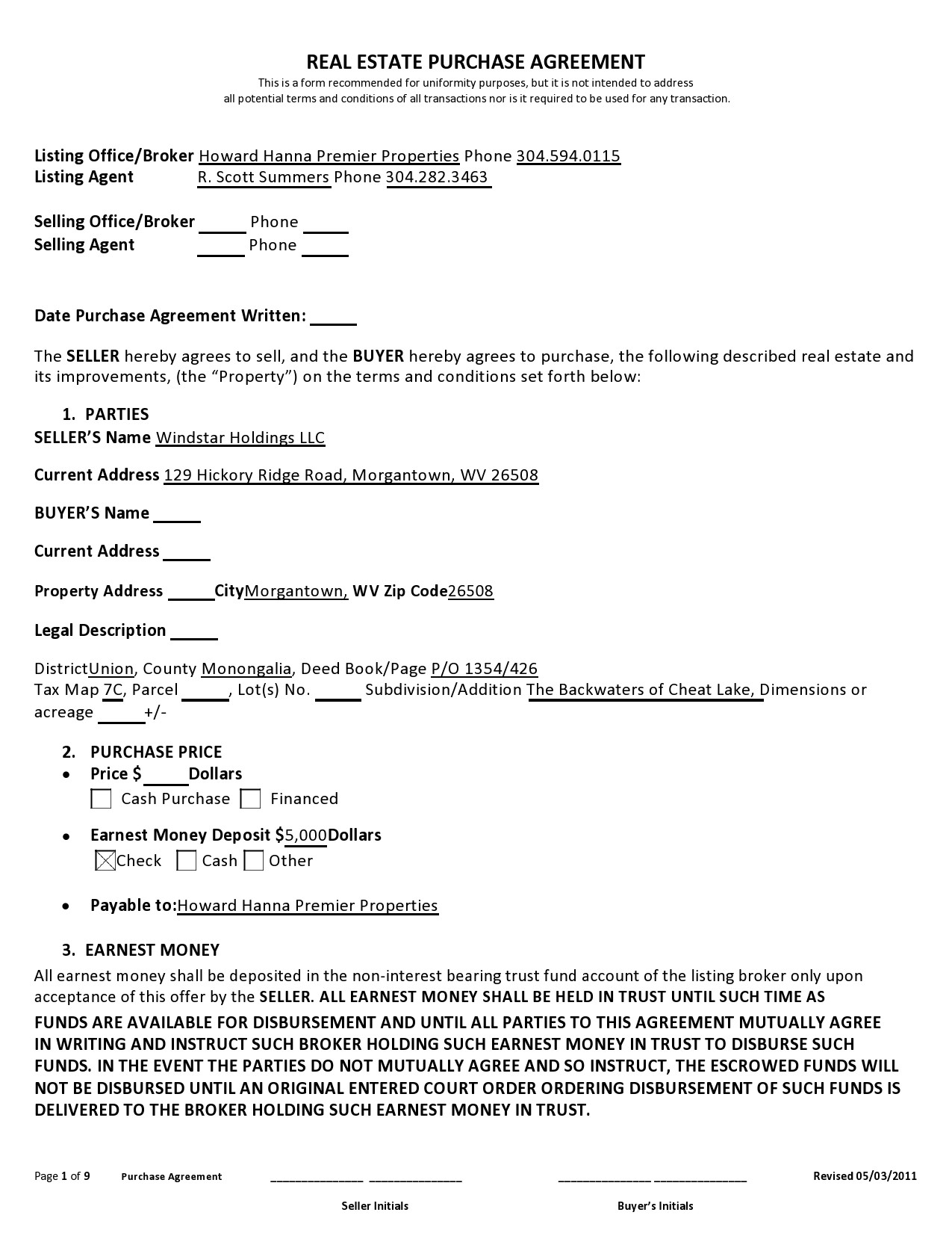 blank printable home purchase agreement blank printable home purchase agreement