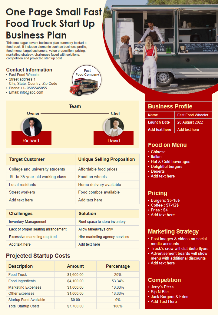 business plan food truck pdf business plan food truck pdf