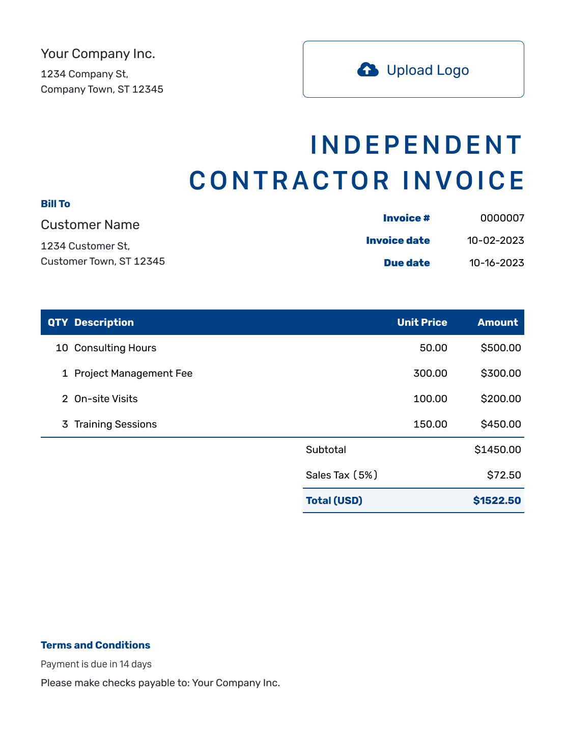 contractor invoice templates printable free contractor invoice templates printable free