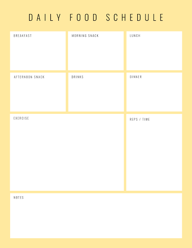 daily meal calendar template daily meal calendar template
