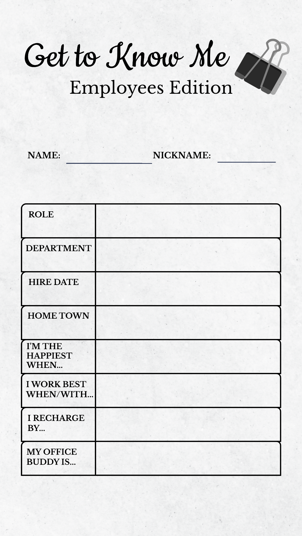 employee all about me template